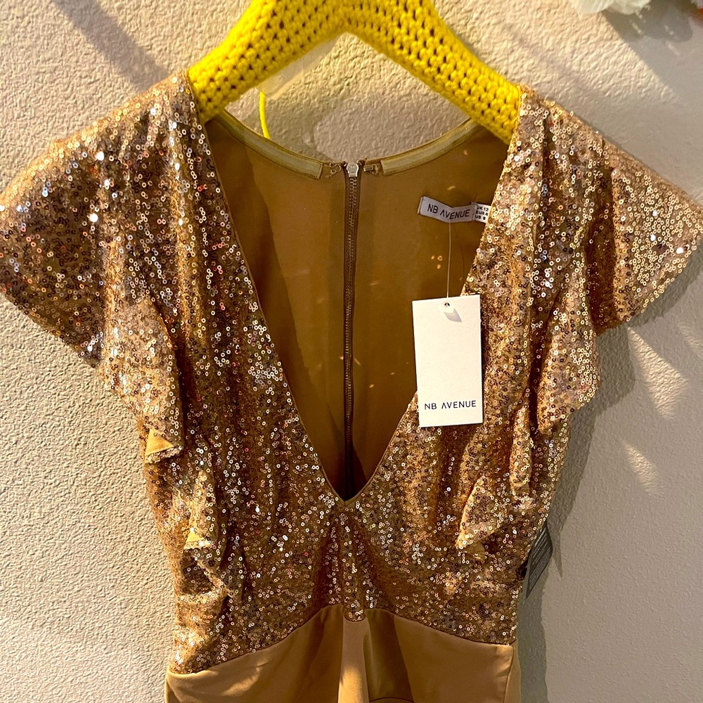 Gorgeous gold body suit
